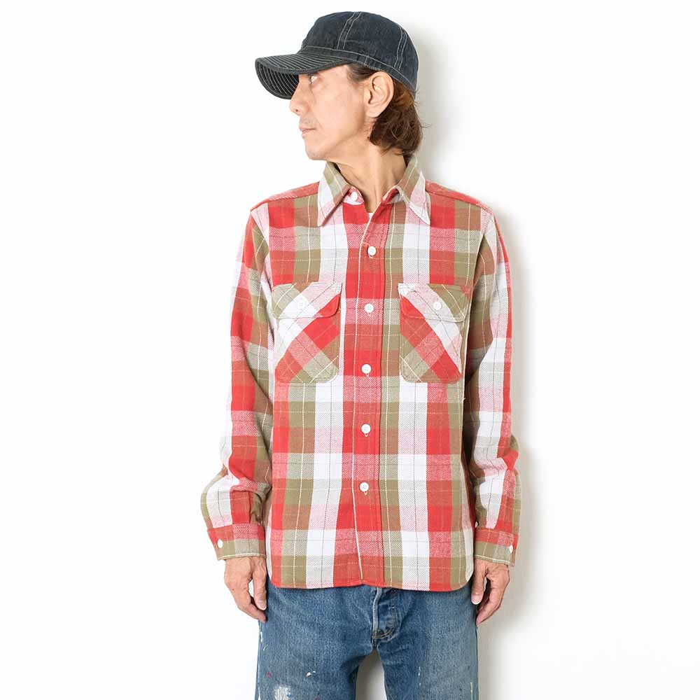 WAREHOUSE - Lot.3104 FLANNEL SHIRTS - E柄 - WH-3104E24