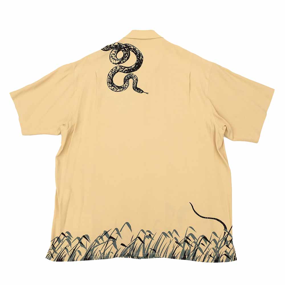 OLD JOE BRAND - ORIGINAL PRINTED OPEN COLLAR SHIRTS “Hebi” Short-sleeve - 251OJ-SH26