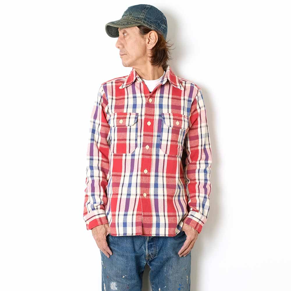 WAREHOUSE - Lot.3104 FLANNEL SHIRTS - D柄 - WH-3104D24