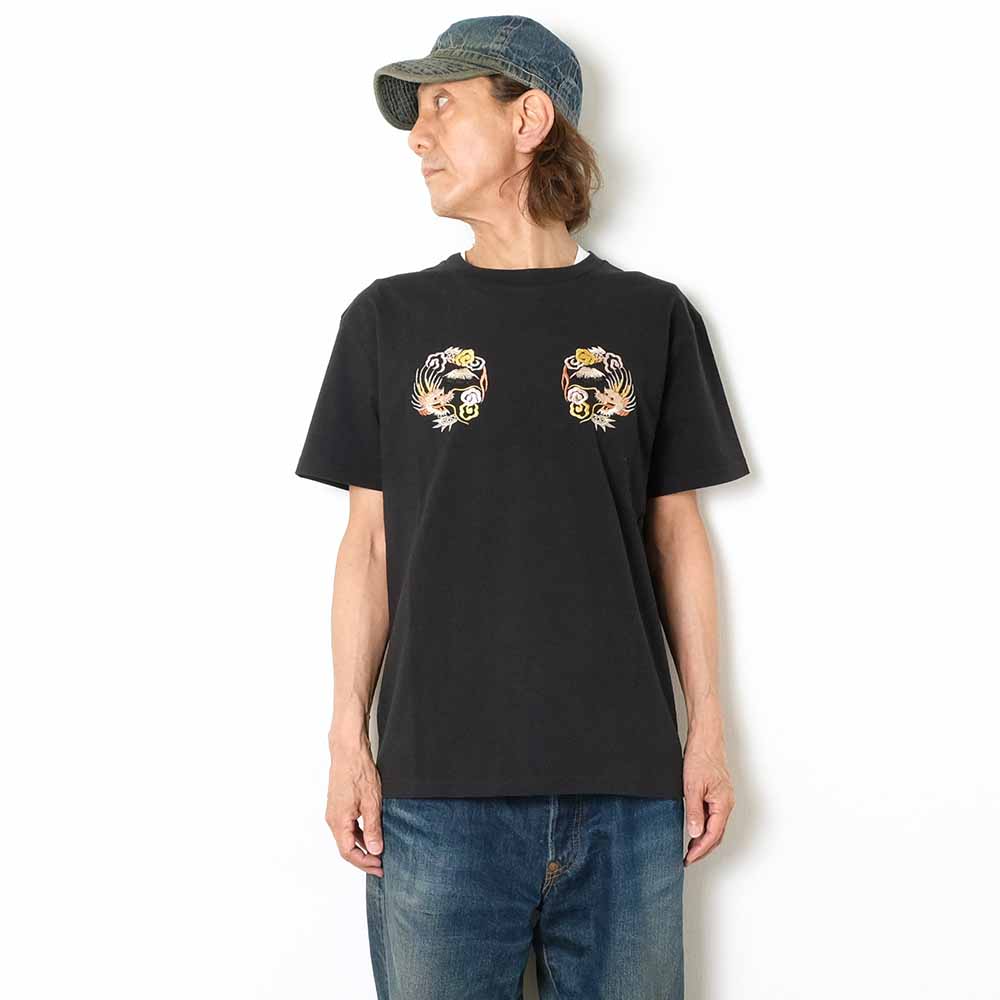 TAILOR TOYO - S/S SUKA T-SHIRT - EMBROIDERED - LANDSCAPE - TT79589