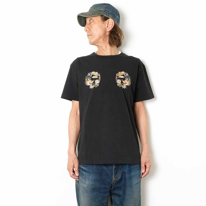TAILOR TOYO - S/S SUKA T-SHIRT - EMBROIDERED - LANDSCAPE - TT79589