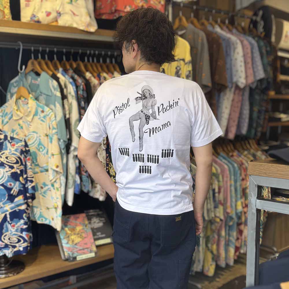 BUZZ RICKSON'S - S/S T-SHIRT - PISTOL PACKIN' MAMA - BR79780