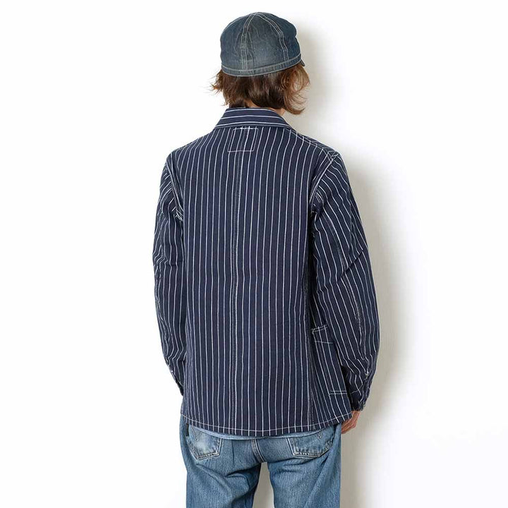 HEADLIGHT - 8oz. SPECIAL WOVEN STRIPE DENIM WORK COAT - HD15647