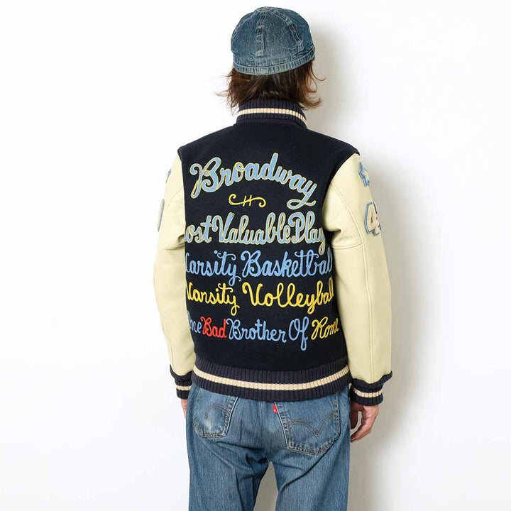 WAREHOUSE - 1970’S VARSITY AWARD JACKET - FULL LETTERED WAPPED - WH-2229