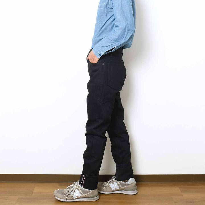MOMOTARO JEANS - 15.7oz INDIGO × BLACK DENIM - NARROW TAPERED - MXJE3100