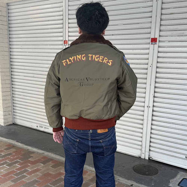 Buzz Rickson's - B-10 - RED RIB VERSION - SUPERIOR TOGS CO., INC. - 23rd FIGHTER SQ. - FLYING TIGERS - BR15746