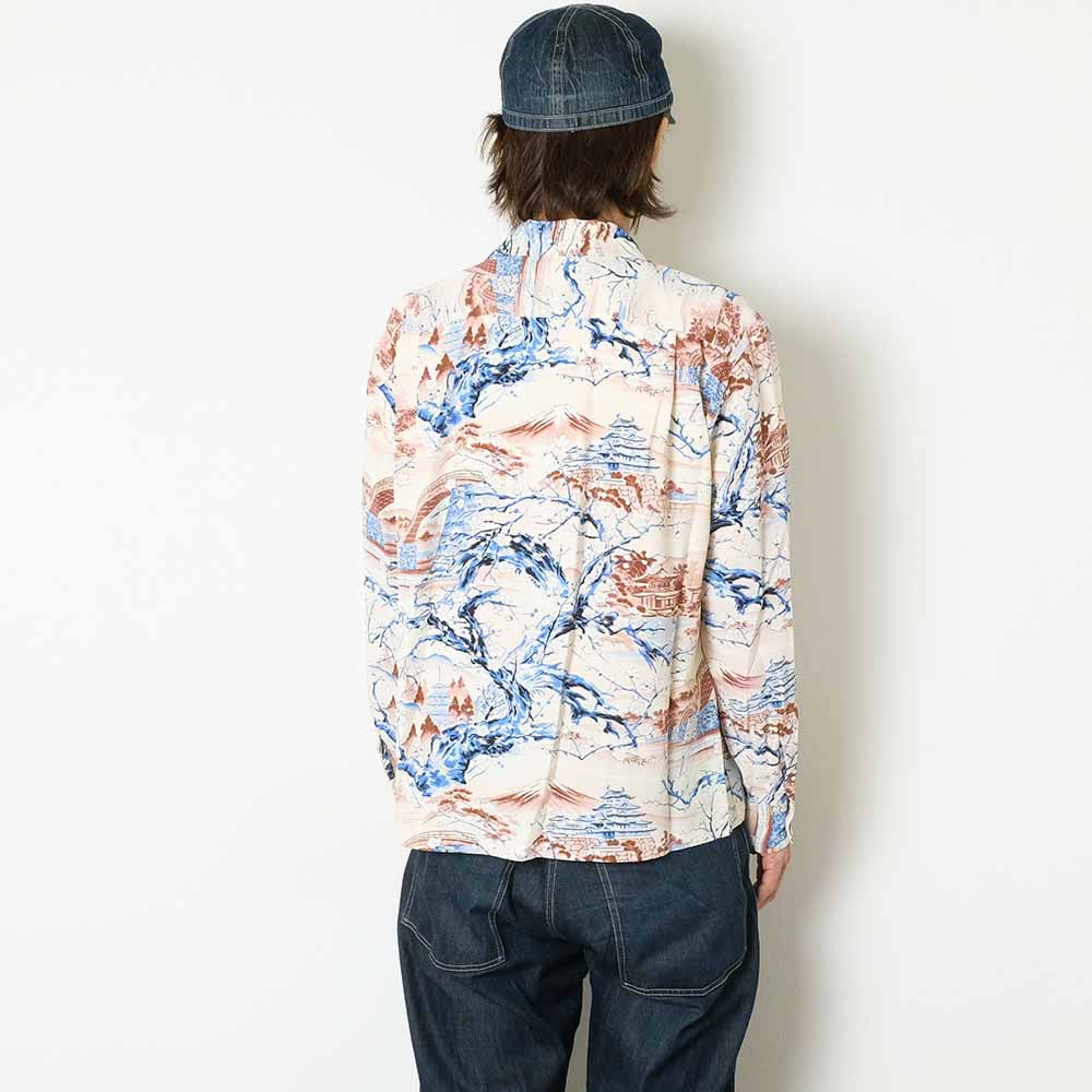 SUN SURF - STORE LIMITED - L/S RAYON HAWAIIAN SHIRT - SCENERY OF JAPAN - SS39422LS