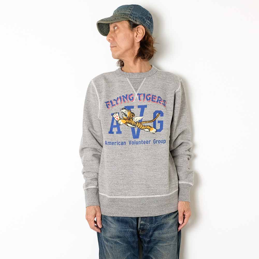 BUZZ RICKSON'S - SET-IN CREW SWEAT - FLYING TIGERS - BR69697