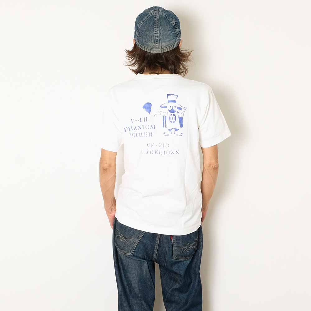 BUZZ RICKSON'S - SLUB YARN T-SHIRT - PHANTOM PHLYER - BR79730