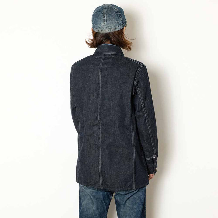 HEADLIGHT - 9.5oz. SPECIAL WEAVE DENIM DOUBLE BREASTED COAT - HD15844