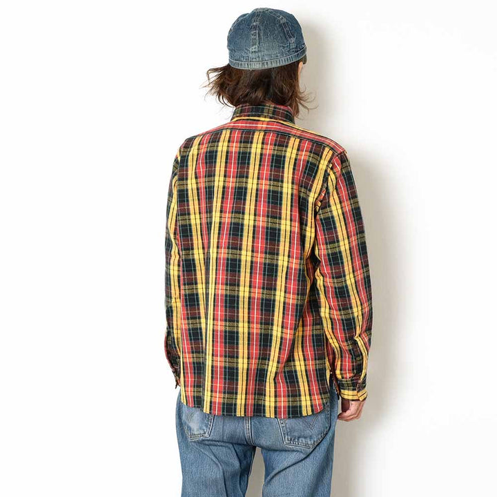 WAREHOUSE - Lot.3022 FLANNEL SHIRTS WITH CHINSTRAP - F-Pattern - ONE WASH - WH-3022F24