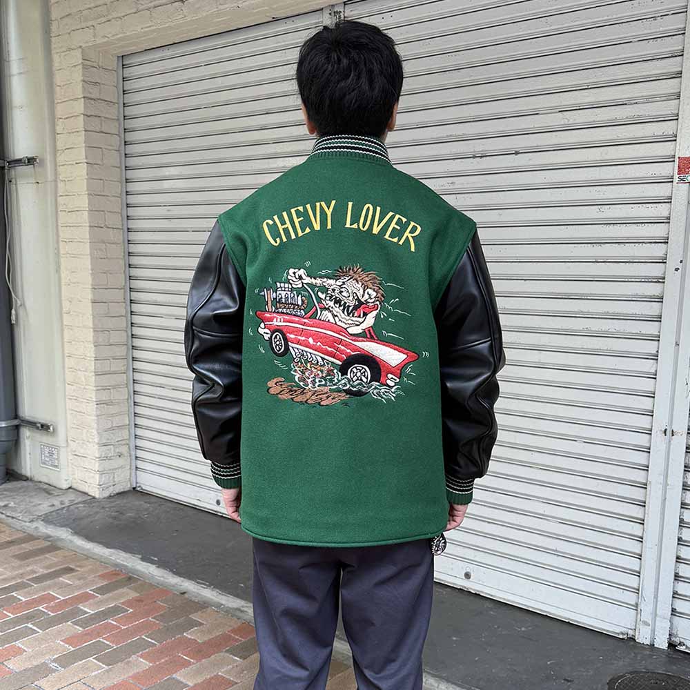 WHITESVILLE - 30oz. WOOL MELTON HALF LENGTH AWARD JACKET - CHEVY LOVER - WV15787-145