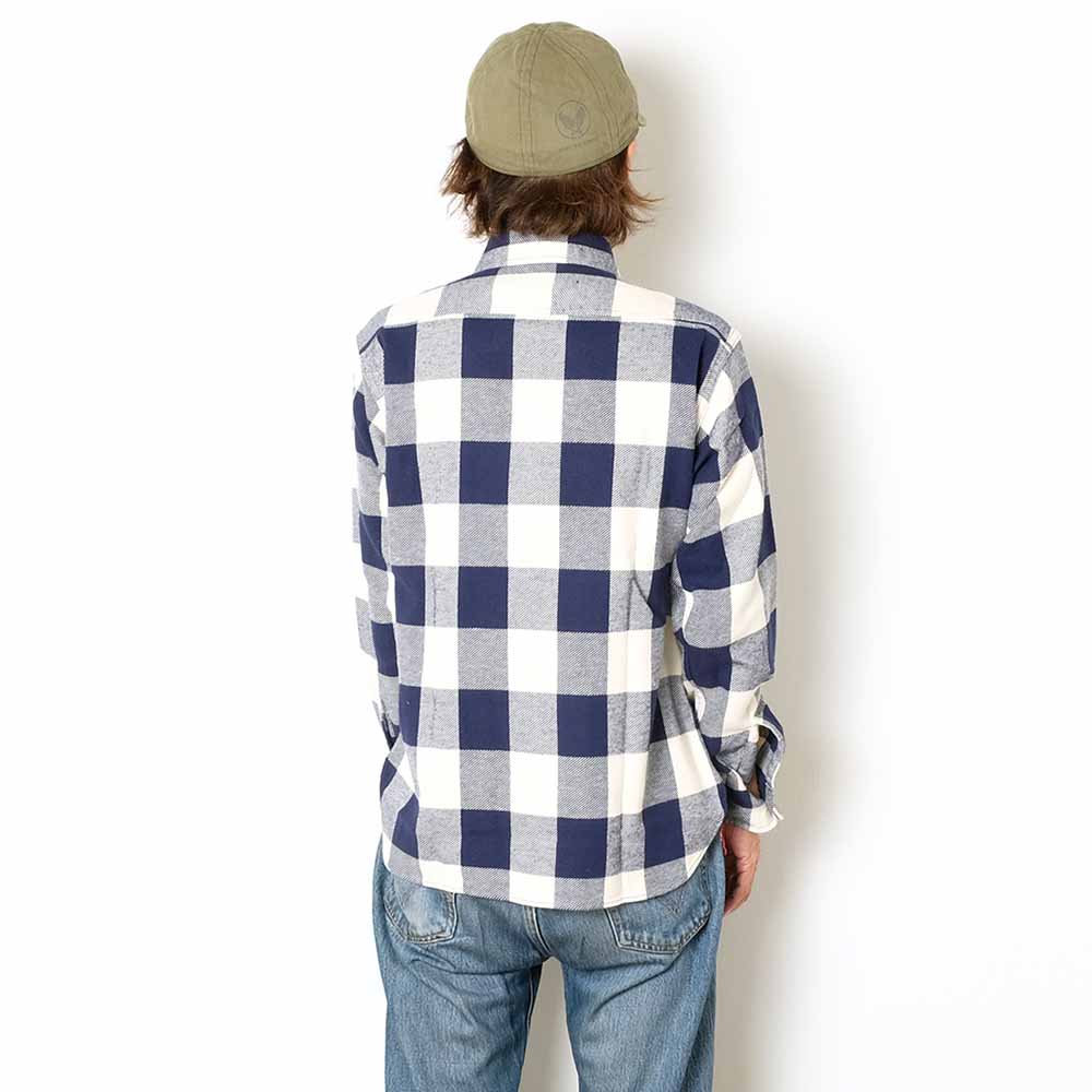 SUGAR CANE - TWILL PLAID WORK SHIRT - SC29557