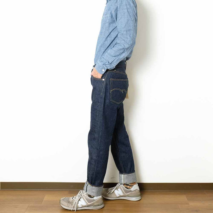 STUDIO D’ARTISAN - 15oz. Natural Indigo Relaxed Tapered Jeans - SD-808