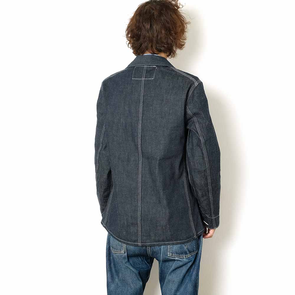 SUGAR CANE - FICTION ROMANCE - 11oz. BLUE DENIM 1920's WORK COAT - SC15503