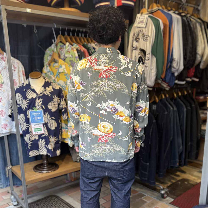 SUN SURF - STORE LIMITED - L/S RAYON HAWAIIAN SHIRT - SCARECROW - SS39623HYL