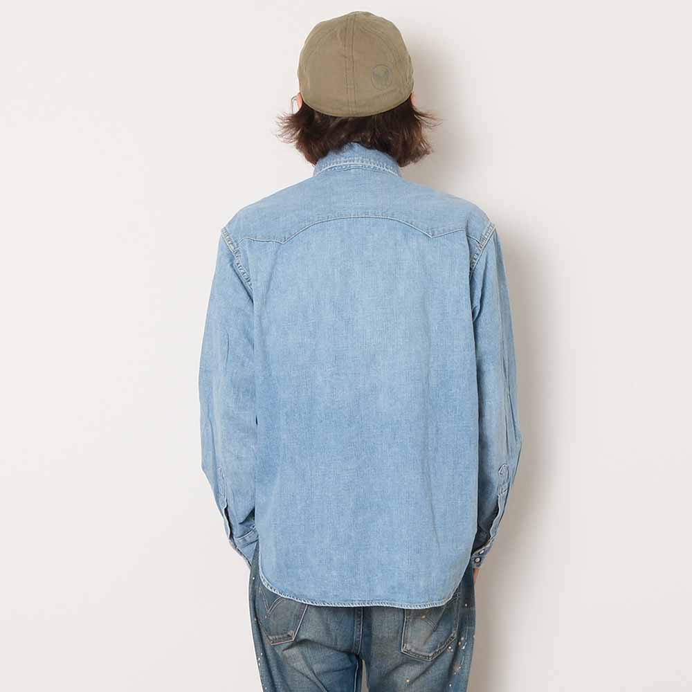 REMI RELIEF - 8.5oz DENIM WESTERN SHIRT - Sawtooth Flap Pockets - RN2048SDR