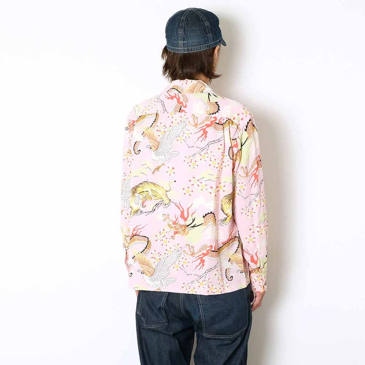 SUN SURF - L/S RAYON HAWAIIAN SHIRT - THE TRIANGULAR FIGHT - SS29404