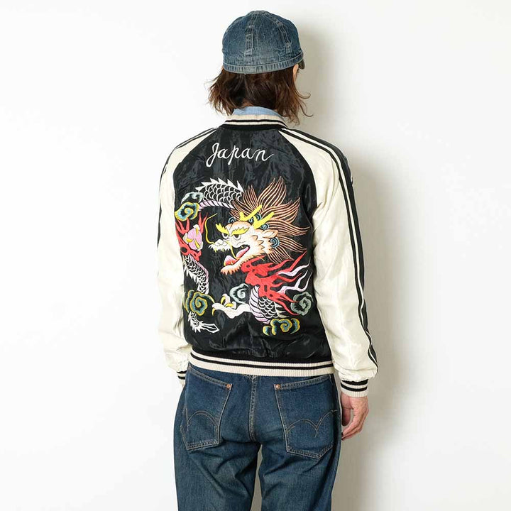 TAILOR TOYO - Acetate Souvenir Jacket - WHITE DRAGON x EAGLE - TT15682-119