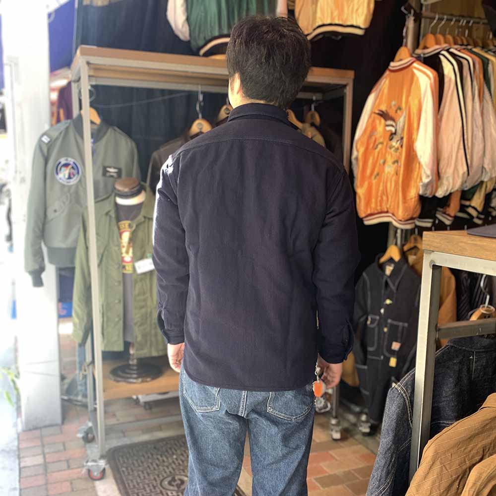 MOMOTARO JEANS - HEAVY INDIGO DOBBY SHIRT - MXLS1036