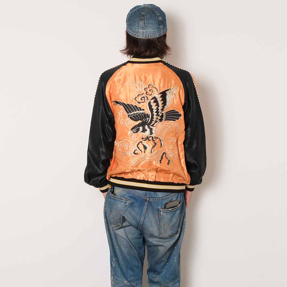 TAILOR TOYO - Acetate Souvenir Jacket - BLACK EAGLE x DRAGON HEAD - TT15972-159