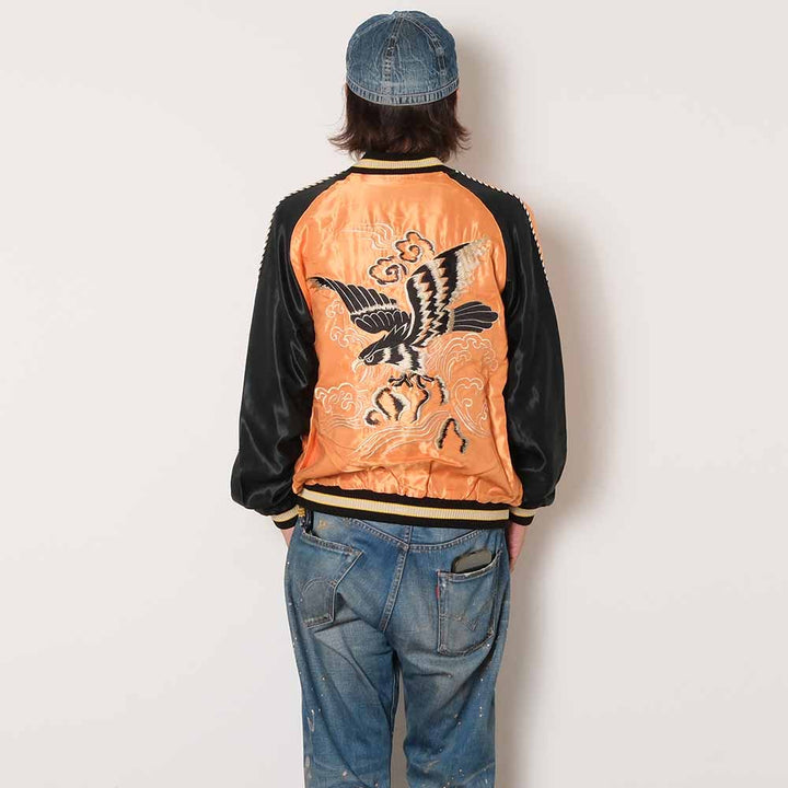 TAILOR TOYO - Acetate Souvenir Jacket - BLACK EAGLE x DRAGON HEAD - TT15972-159