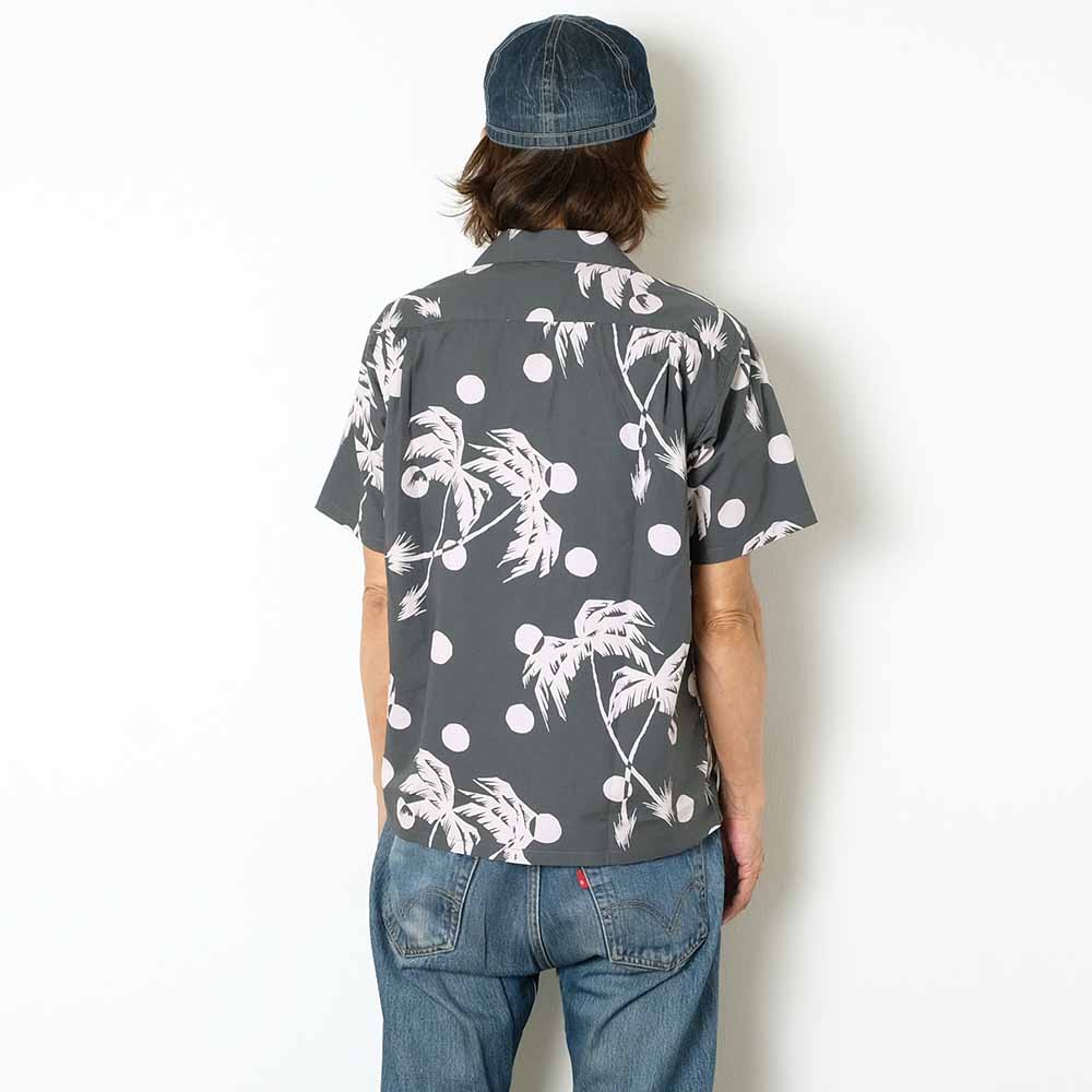 Duke Kahanamoku - COTTON HAWAIIAN SHIRT - MOONLIGHT PALMTREE - DK39451