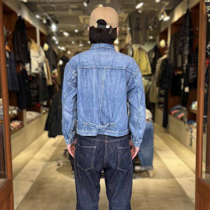 REMI RELIEF - 12oz DENIM 1st JACKET - USED BLUE - RN30389036