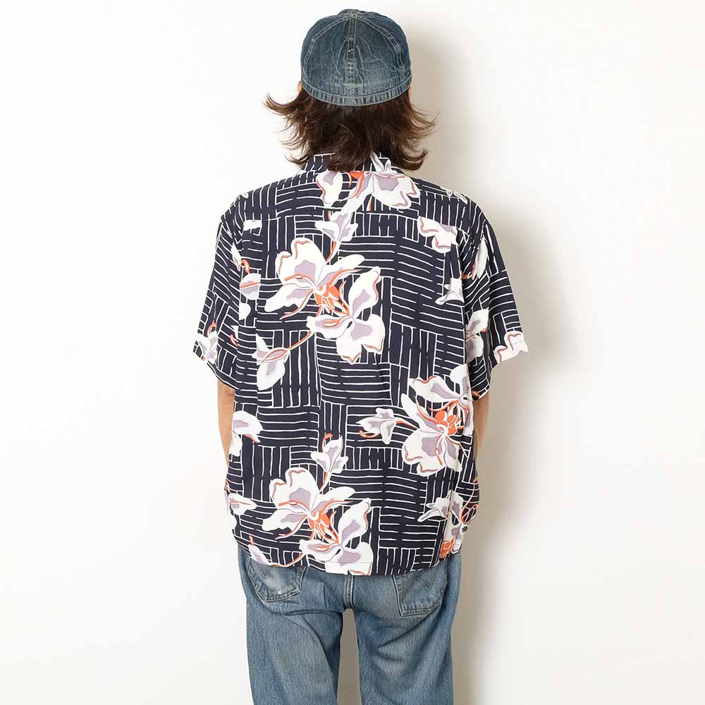SUN SURF - S/S RAYON HAWAIIAN SHIRT - WHITE GINGER - SS39615