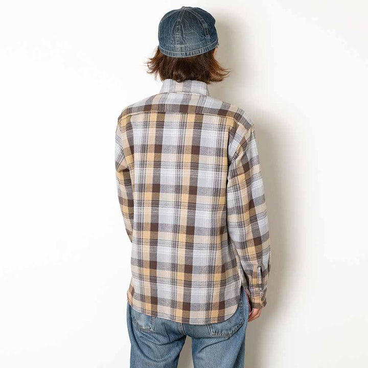 SUGAR CANE - TWILL CHECK WORK SHIRT - SC29562