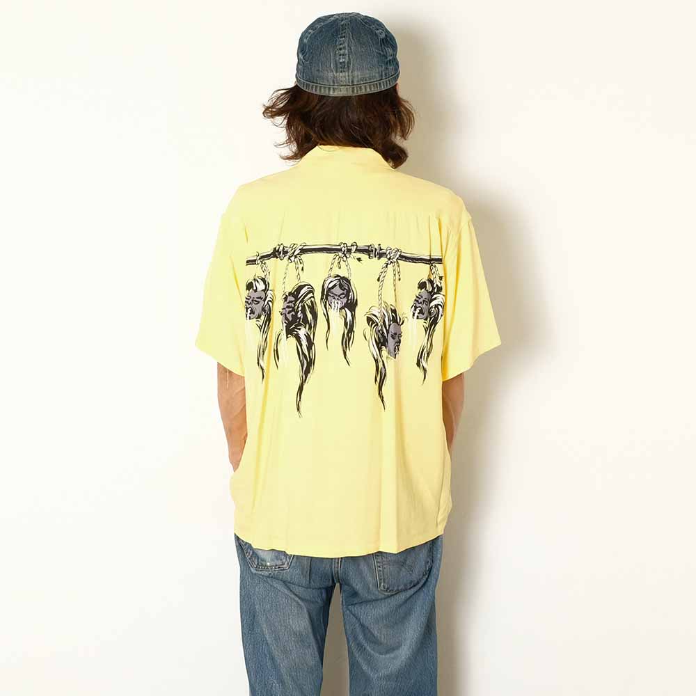 STAR OF HOLLYWOOD - HOPSACK RAYON OPEN SHIRT - SHRUNKEN HEAD - SH39705