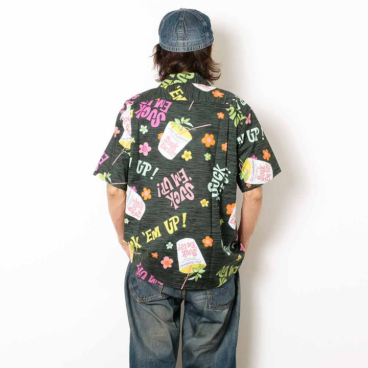 DUKE KAHANAMOKU - COTTON HAWAIIAN SHIRT - SUCK EM UP! - DK39640