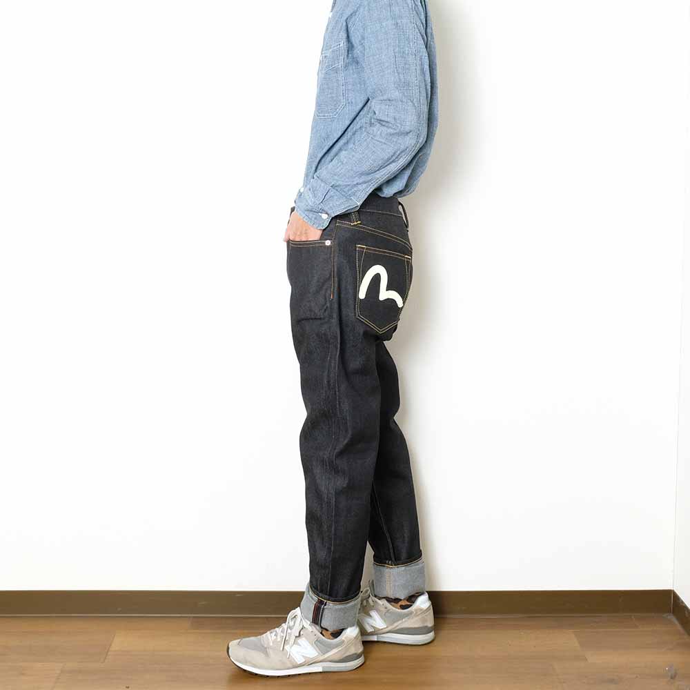 Evisu小僧 EVISU - #2017 - Ecru Seagull Print Taper Fit Jeans - 5JE1250