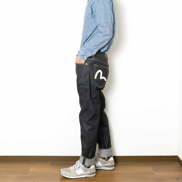 EVISU - #2017 - Ecru Seagull Print Taper Fit Jeans - 5JE1250