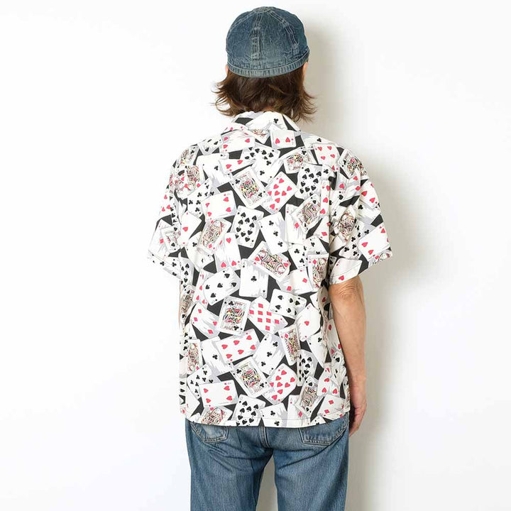 STAR OF HOLLYWOOD - TYPEWRITER COTTON OPEN SHIRT - PLAYING CARDS - SH39496