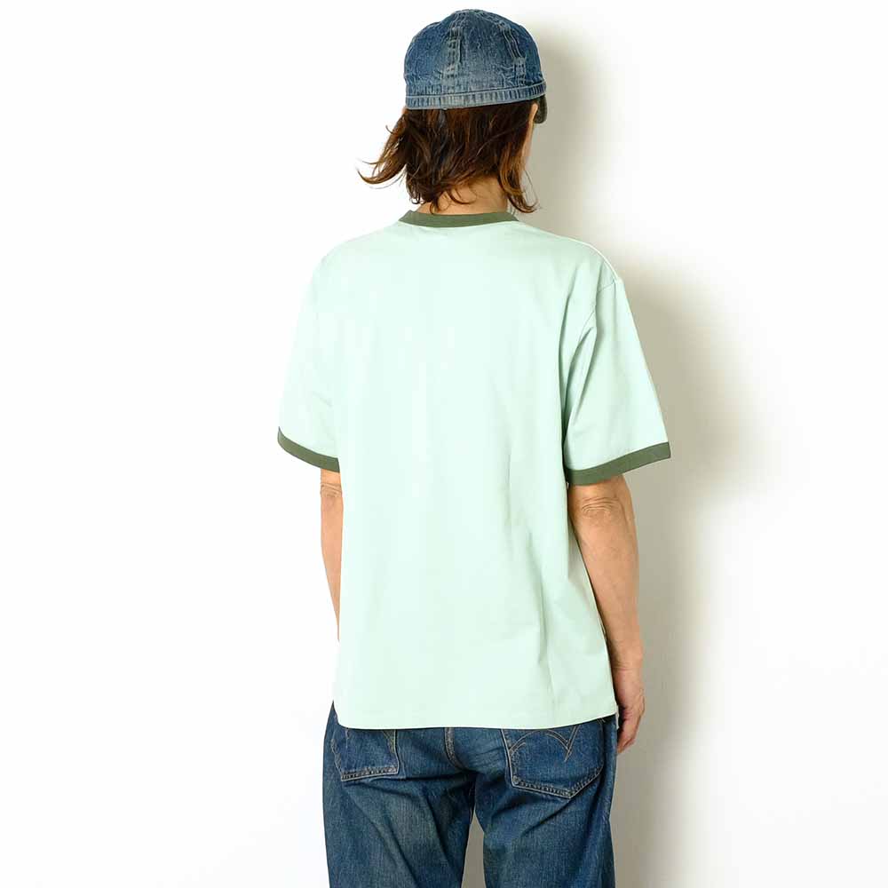 BARNS - RINGER PRINT TEE - GRAPEFRUITE - BR-25169