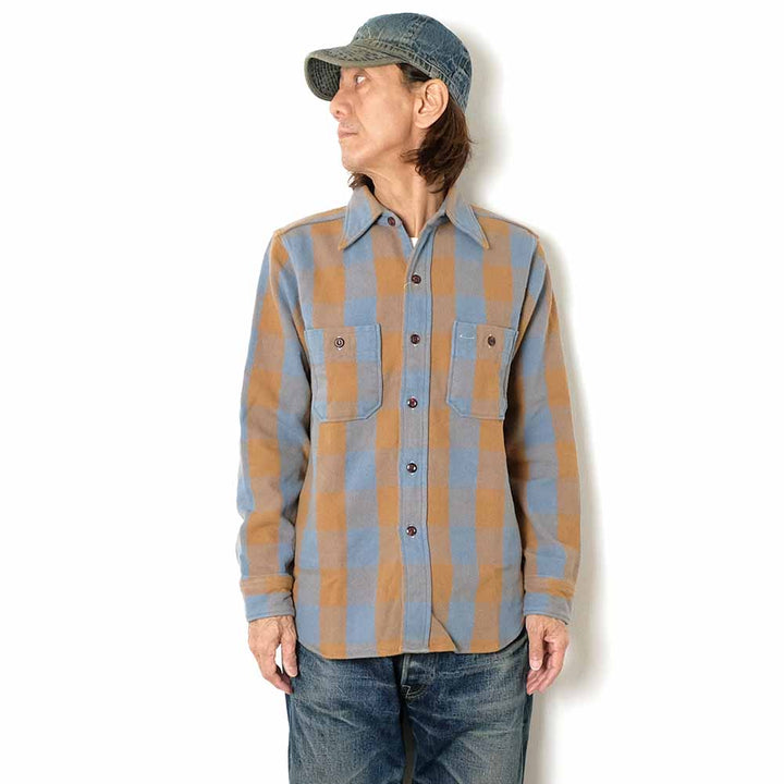 WAREHOUSE - Lot.3104 FLANNEL SHIRTS - A-Pattern - ONE WASH - 3104A-25