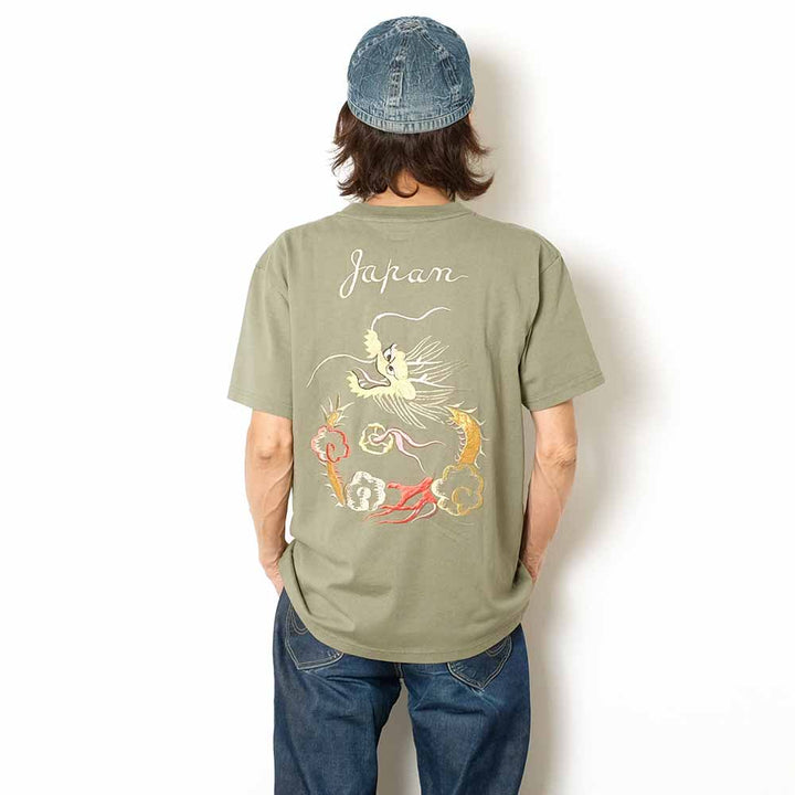 TAILOR TOYO - S/S SUKA T-SHIRT - EMBROIDERED - DRAGON - TT79744