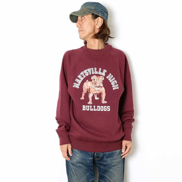 WAREHOUSE - Lot.409 - RAGLAN CREW SWEAT - MARYSVILLE HIGH - 409MAR-25