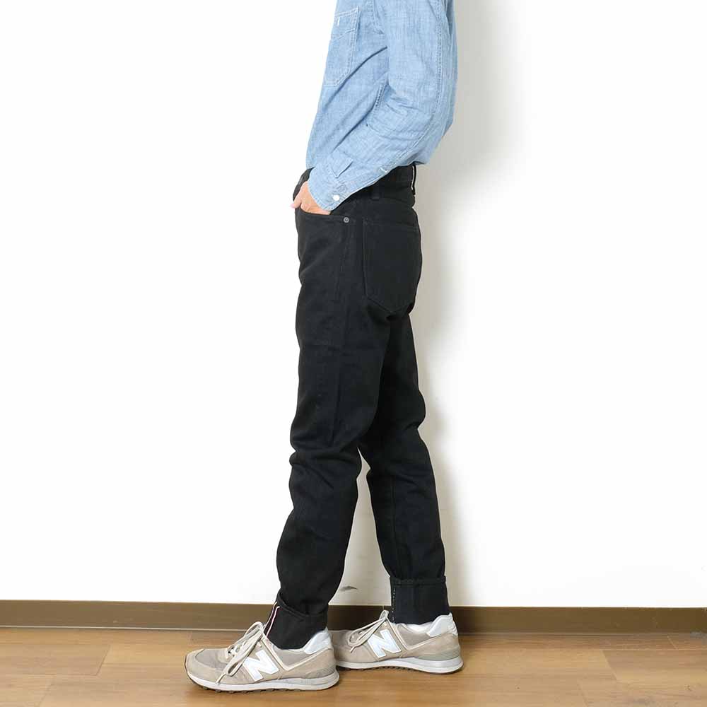 Momotaro Jeans - 15.7oz SELVEDGE BLACK DENIM NARROW TAPERED - MXJE1101