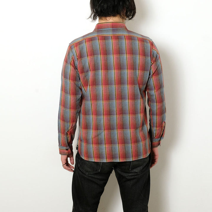 WAREHOUSE - Lot.3022 FLANNEL SHIRTS WITH CHINSTRAP - G-Pattern - ONE WASH - 3022G-25
