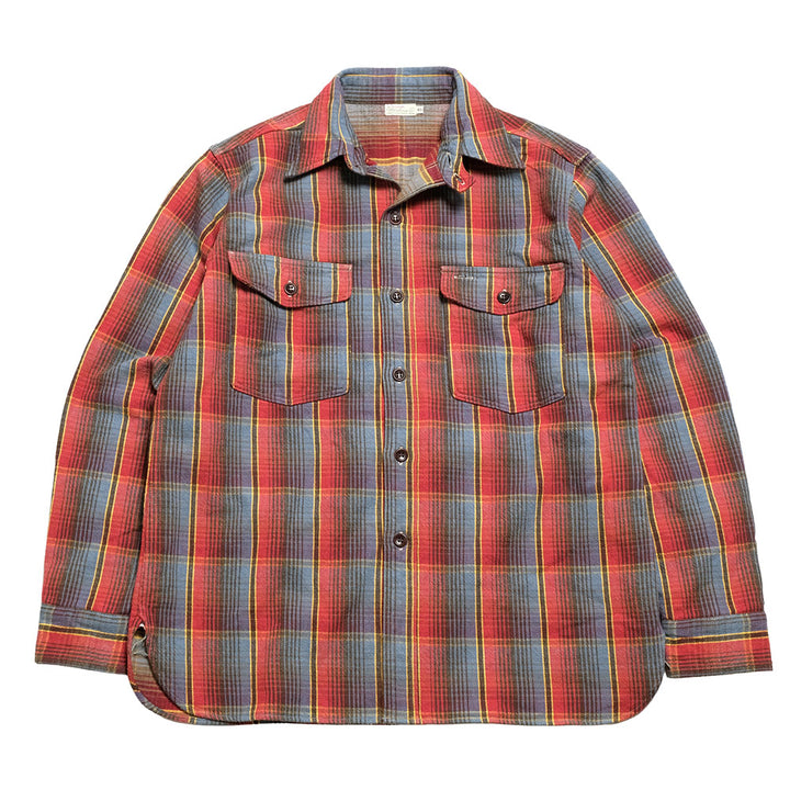 WAREHOUSE - Lot.3022 FLANNEL SHIRTS WITH CHINSTRAP - G柄 - ONE WASH - 3022G-25