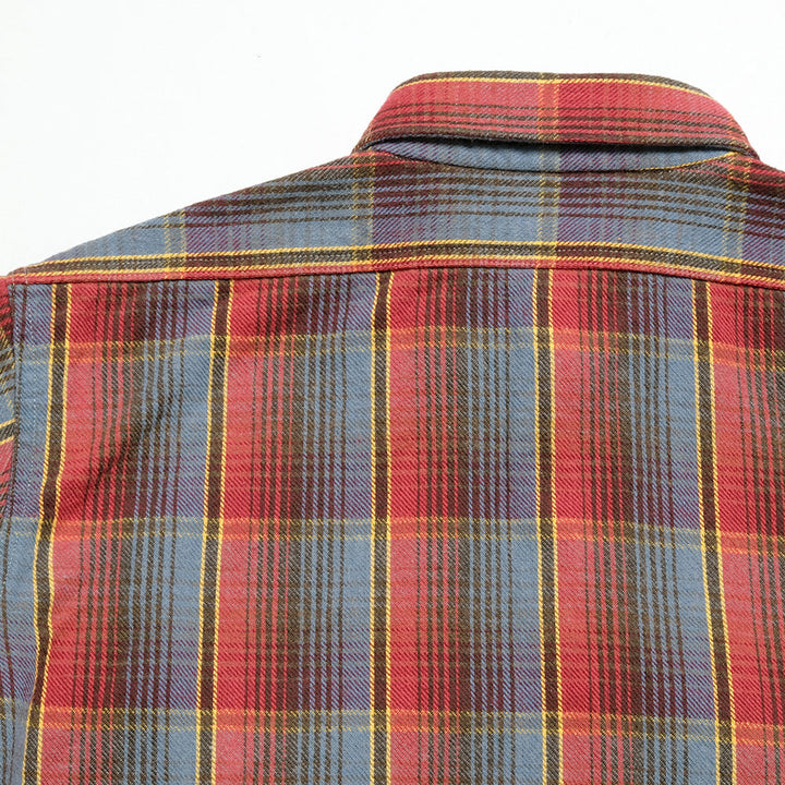 WAREHOUSE - Lot.3022 FLANNEL SHIRTS WITH CHINSTRAP - G-Pattern - ONE WASH - 3022G-25