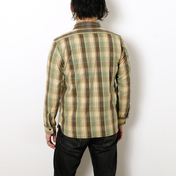 WAREHOUSE - Lot.3022 FLANNEL SHIRTS WITH CHINSTRAP - H-Pattern - ONE WASH - 3022H-25