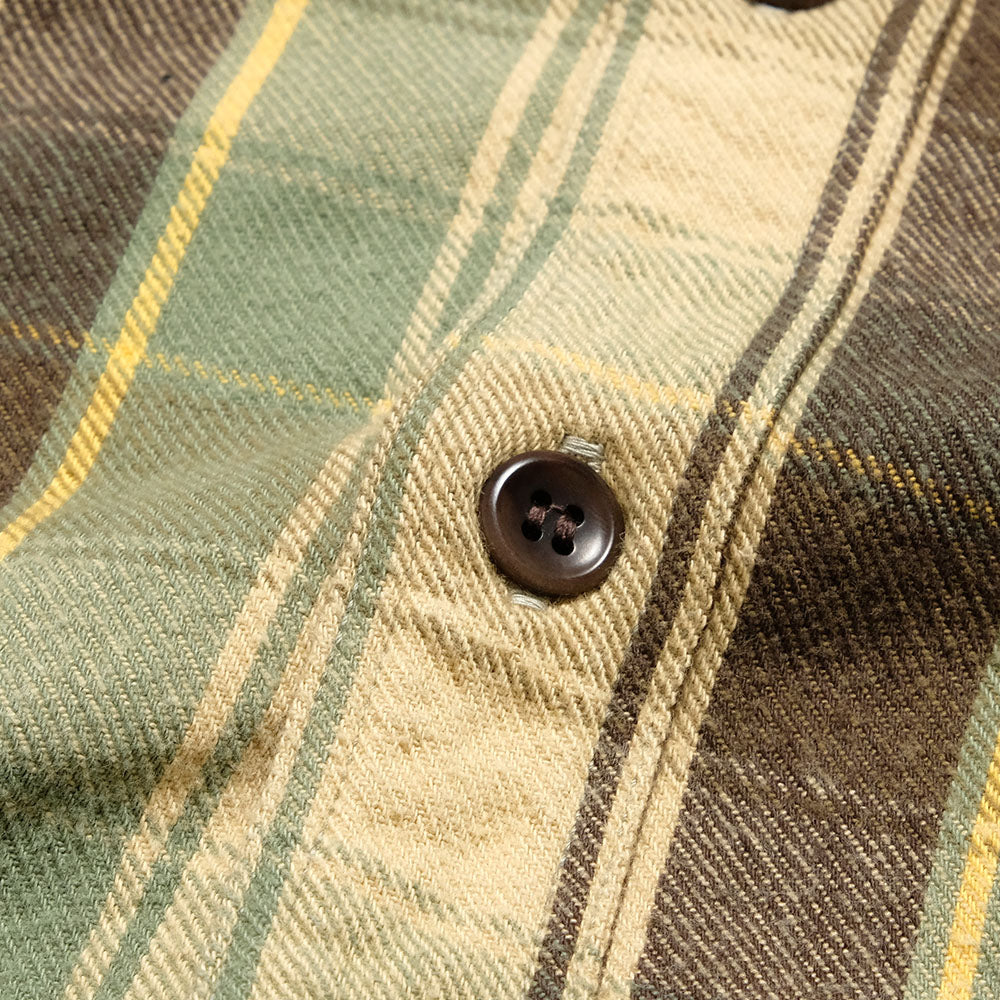 WAREHOUSE - Lot.3022 FLANNEL SHIRTS WITH CHINSTRAP - H-Pattern - ONE WASH - 3022H-25