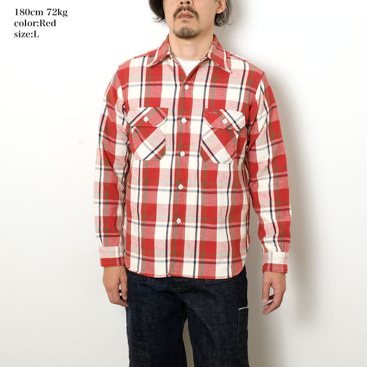 WAREHOUSE - Lot.3104 FLANNEL SHIRTS - C-Pattern - ONE WASH  - 3104C-25