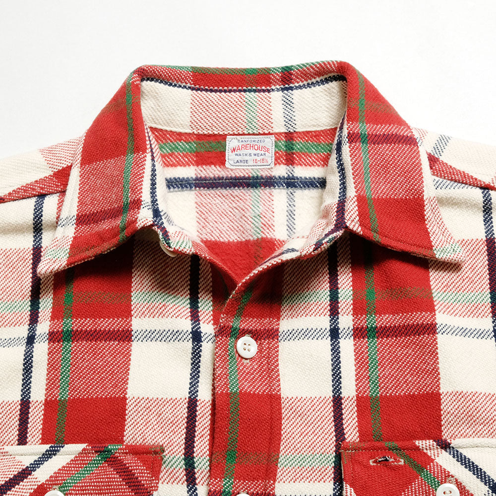 WAREHOUSE - Lot.3104 FLANNEL SHIRTS - C-Pattern - ONE WASH  - 3104C-25