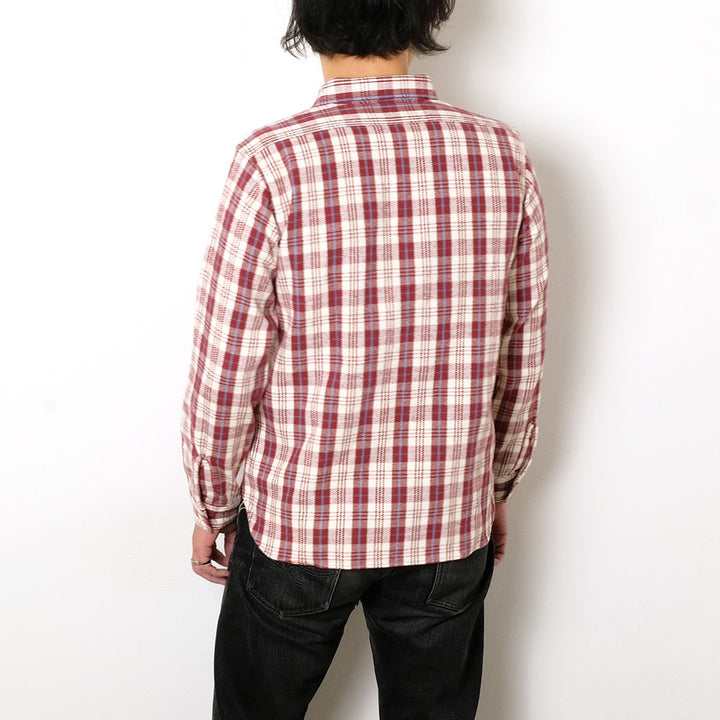 WAREHOUSE - Lot.3104 FLANNEL SHIRTS - E-Pattern - ONE WASH - 3104E-25