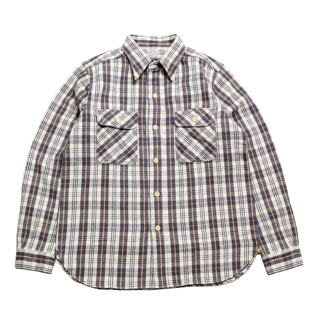 WAREHOUSE - Lot.3104 FLANNEL SHIRTS - E柄 - ONE WASH - 3104E-25