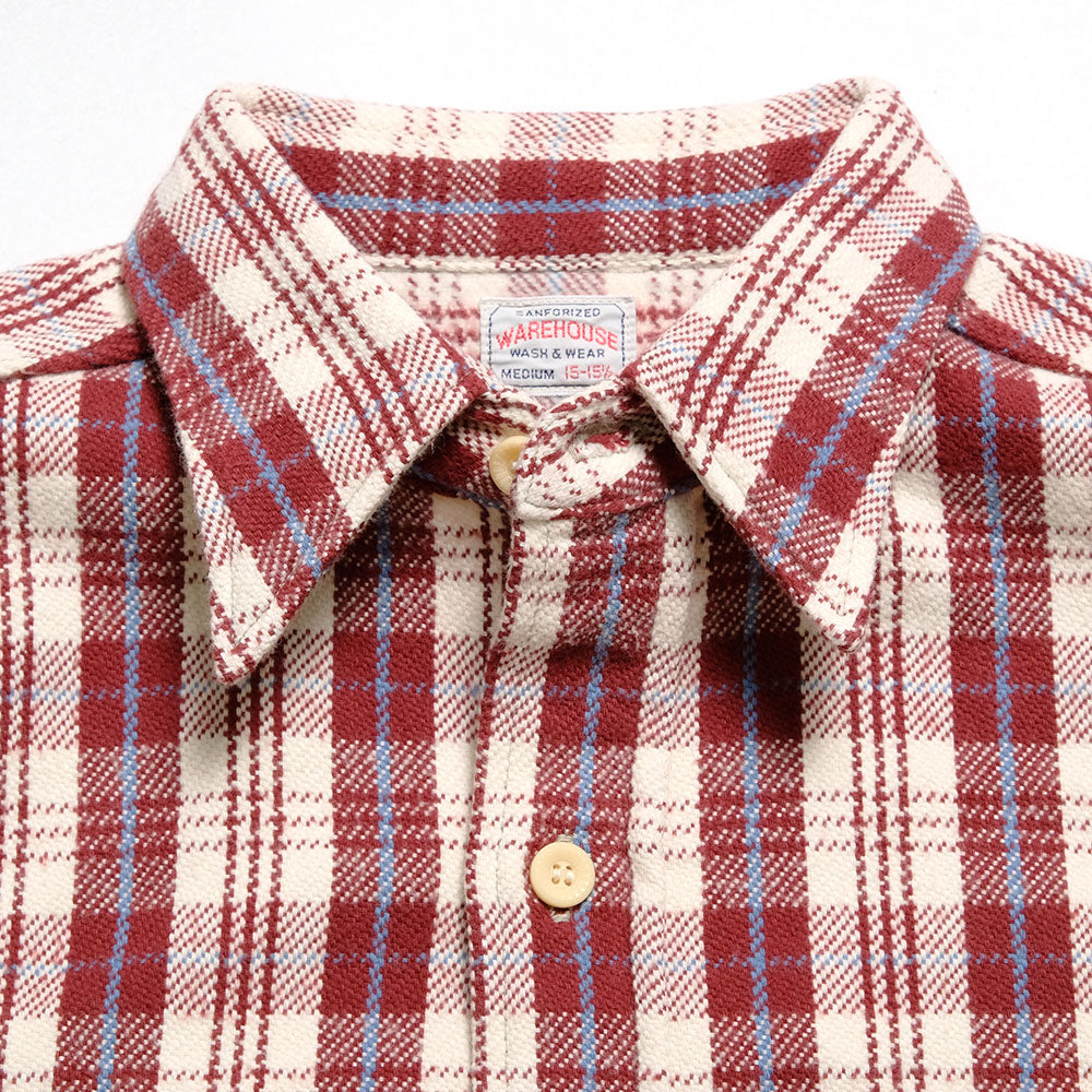 WAREHOUSE - Lot.3104 FLANNEL SHIRTS - E-Pattern - ONE WASH - 3104E-25